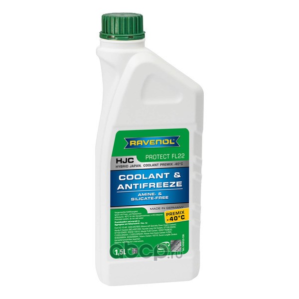 Антифриз RAVENOL HJC Hybrid Japanese Coolant PREMIX -40C, 1.5 литра